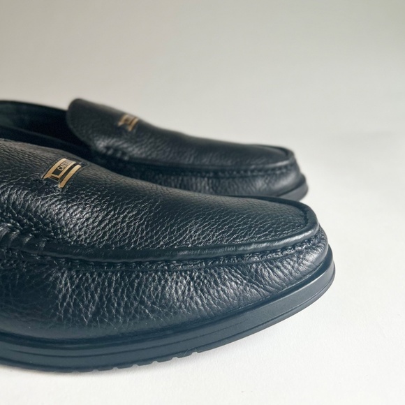 Men’s Cartelo Black Genuine Leather Rubber Outsole Loafers size 255mm, US 10 main image 9